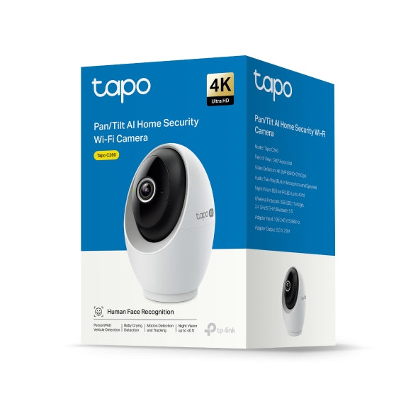 Tapo C260 4K Ultra HD AI Camera Face Recognition & Dual-Band Wi-Fi