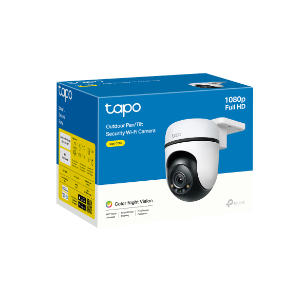 TP-Link Tapo C500 Outdoor Pan/Tilt Security WiFi Camera – 1080p Full HD, 360° Visual Coverage, Smart AI Detection, Night Vision, Two-Way Audio, Motion Tracking, IP65 Weatherproof, WiFi Security Camera