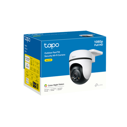 TP-Link Tapo C500 Outdoor Pan/Tilt Security WiFi Camera – 1080p Full HD, 360° Visual Coverage, Smart AI Detection, Night Vision, Two-Way Audio, Motion Tracking, IP65 Weatherproof, WiFi Security Camera