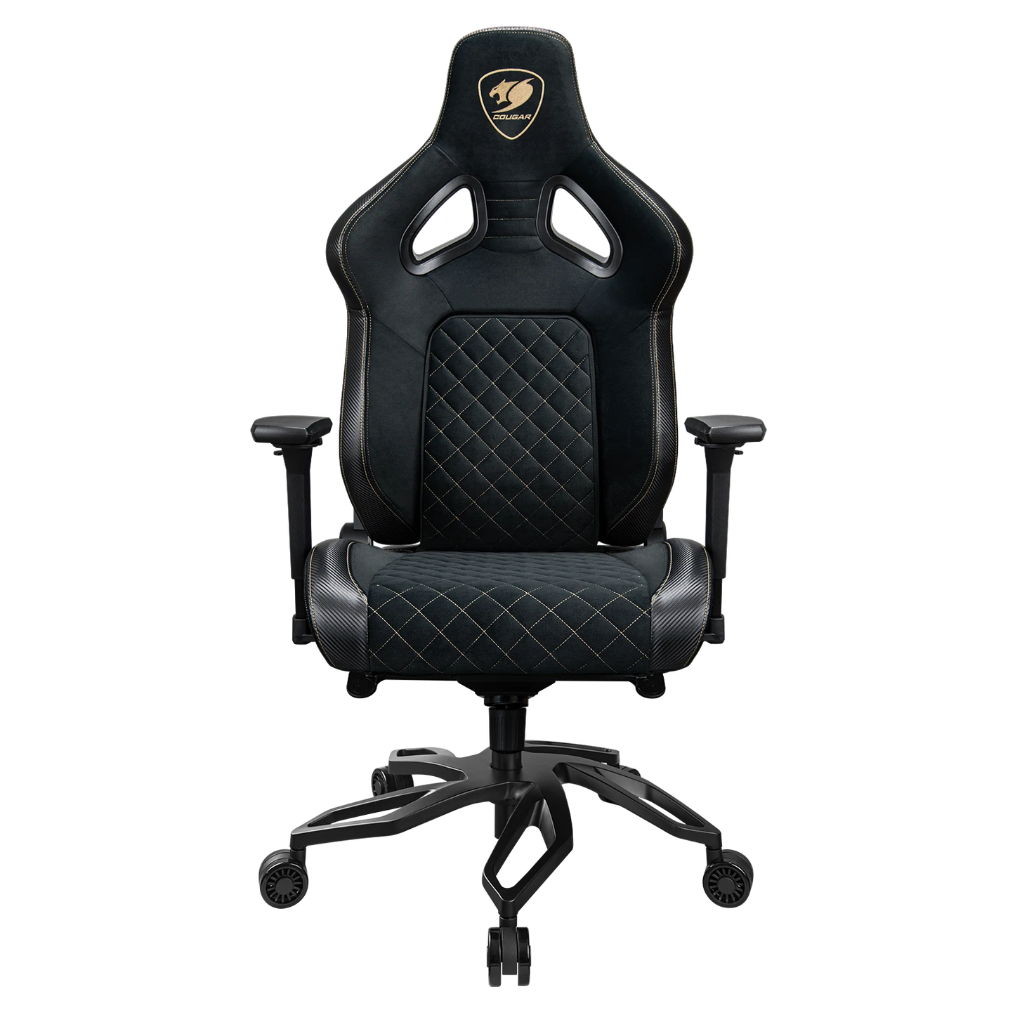 COUGAR Titan Pro V2 Gold F Gaming Chair – Ergonomic Design, 4D Adjustable Armrests, Magnetic Neck Pillow, Plush Velvet