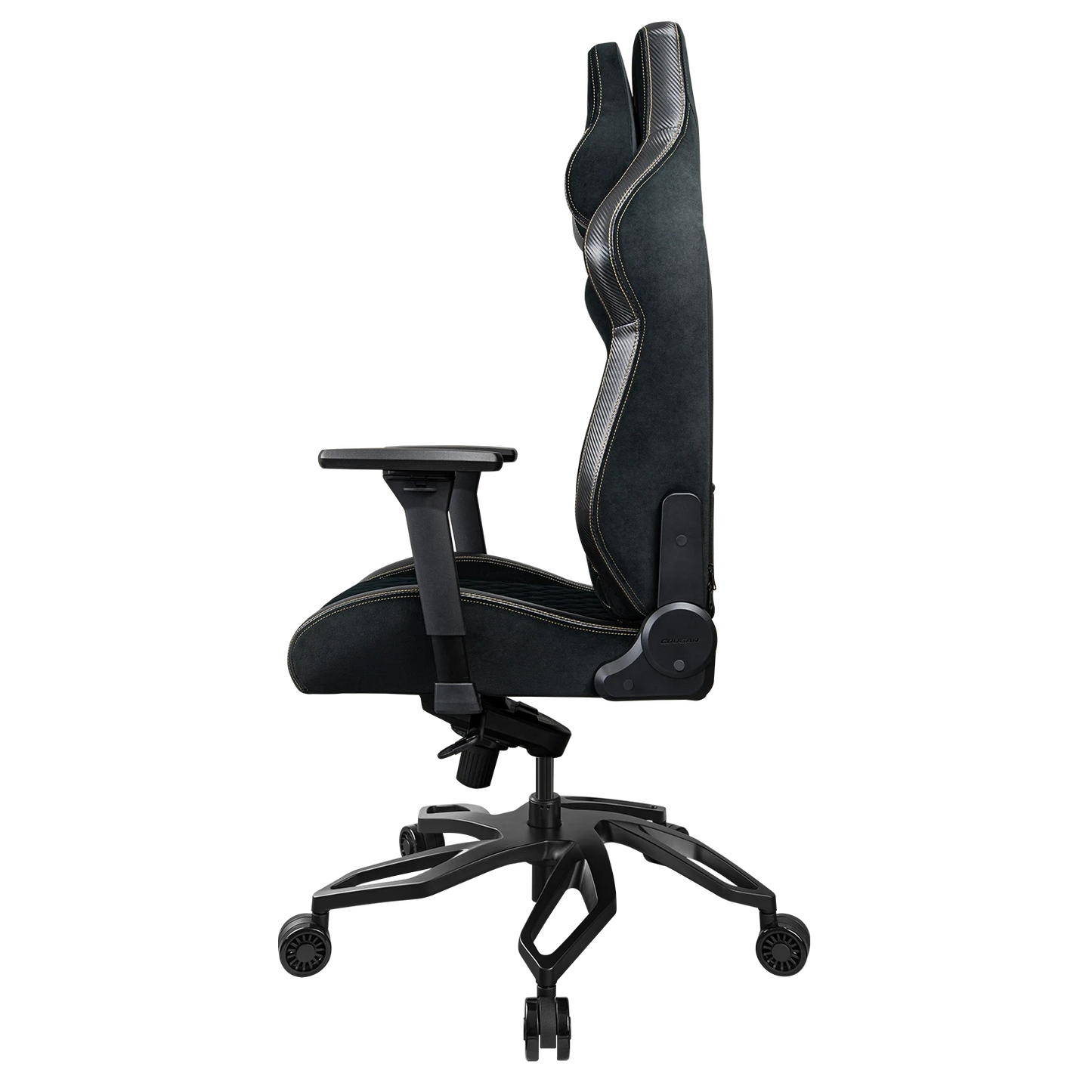 COUGAR Titan Pro V2 Gold F Gaming Chair – Ergonomic Design, 4D Adjustable Armrests, Magnetic Neck Pillow, Plush Velvet