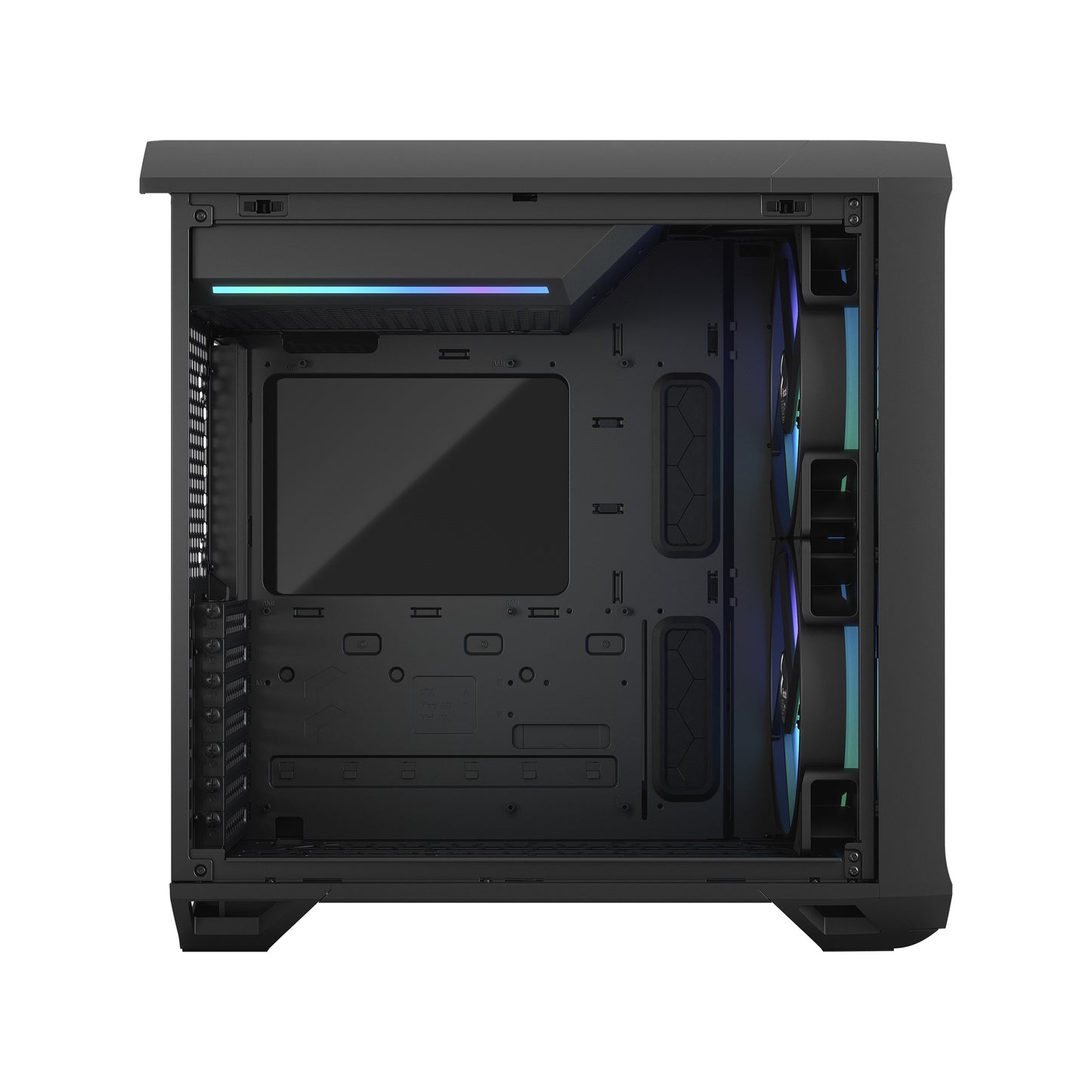 Fractal Design Torrent Compact RGB Black - Light Tint Tempered Glass Side Panels - Open Grille for Maximum air Intake - Two 180mm RGB PWM Fans Included - Type C - ATX Airflow Mid Tower PC Gaming Case-GC