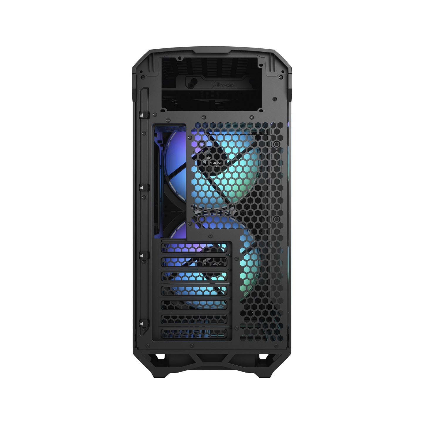 Fractal Design Torrent Compact RGB Black - Light Tint Tempered Glass Side Panels - Open Grille for Maximum air Intake - Two 180mm RGB PWM Fans Included - Type C - ATX Airflow Mid Tower PC Gaming Case-GC