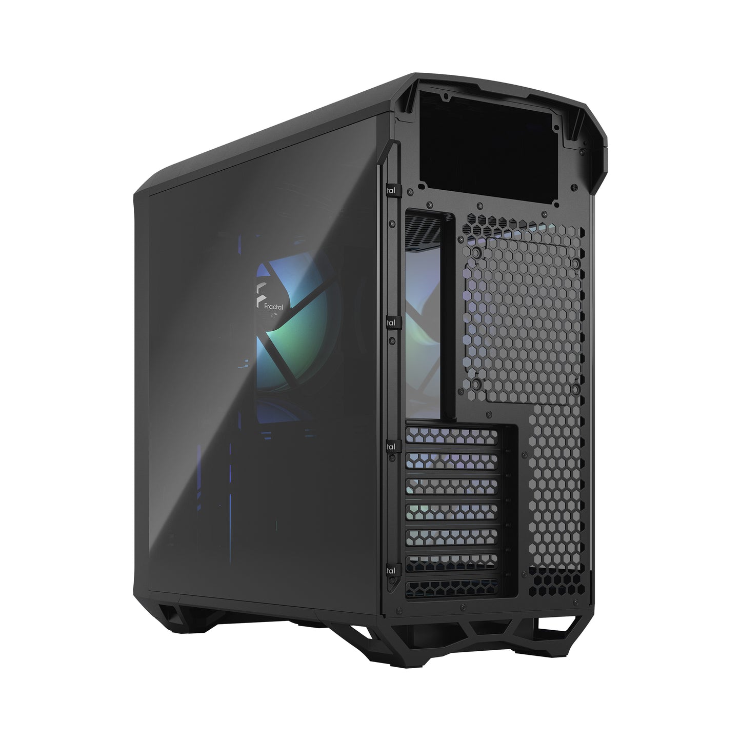 Fractal Design Torrent Compact RGB Black - Light Tint Tempered Glass Side Panels - Open Grille for Maximum air Intake - Two 180mm RGB PWM Fans Included - Type C - ATX Airflow Mid Tower PC Gaming Case-GC