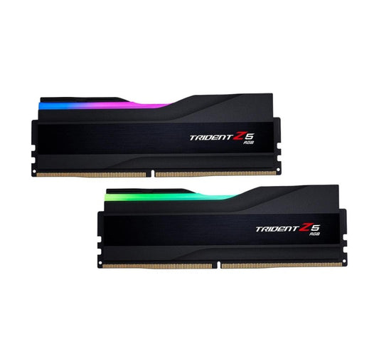 G.SKILL TRIDENT Z5 RGB SERIES (INTEL XMP) 32GB (2 X 16GB) 288-PIN SDRAM DDR5 6000 CL36-36-36-96 1.35V DUAL CHANNEL DESKTOP MEMORY F5-6000J3636F16GA2-TZ5RK (MATTE BLACK)