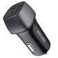 Porodo Dual Port Car Charger 3.4A with Lightning Cable 0.9M - Black