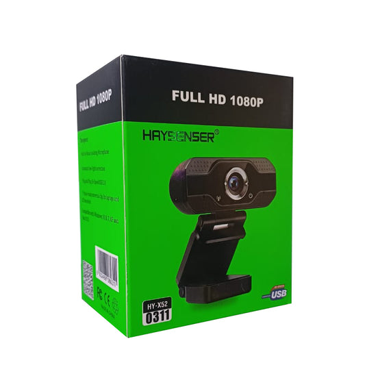 HAYSENSER HY-X52 HD Pro Webcam Full HD 1080p Video Calling Camera With Mic.