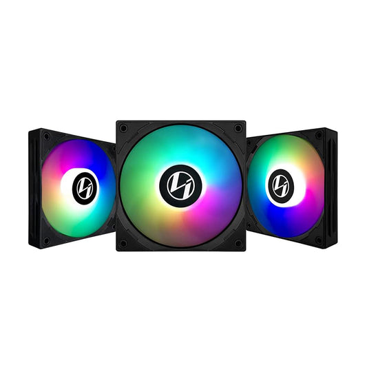 Lian Li ST120-3B Black 3 Pack, ARGB 120mm LED PWM, with Fan Controller