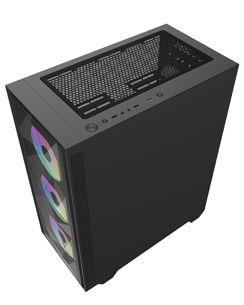 RAIDMAX V217 Mesh Gaming Case with 4 ARGB Fans –