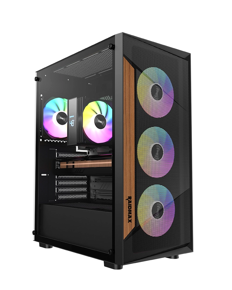 Raidmax Vector V219 ATX Mid-Tower Gaming PC Case – Mesh Front Airflow, Tempered Glass, 4 ARGB Fans - Games Corner  Games Corner 