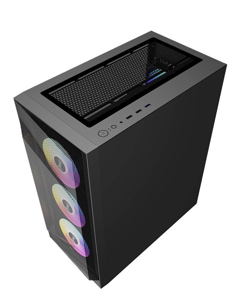 Raidmax Vector V219 ATX Mid-Tower Gaming PC Case – Mesh Front Airflow, Tempered Glass, 4 ARGB Fans - Games Corner  Games Corner 