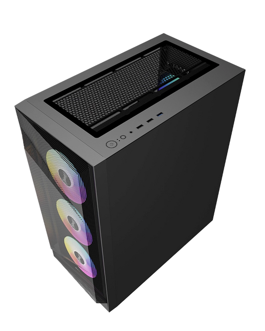 Raidmax Vector V219 ATX Mid-Tower Gaming PC Case – Mesh Front Airflow, Tempered Glass, 4 ARGB Fans - Games Corner  Games Corner 