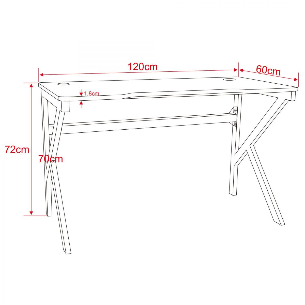 gaming desk k shape