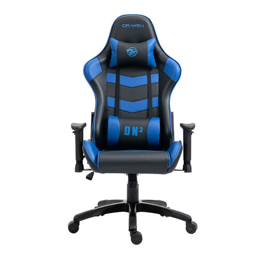 Draxen DN3 DN003 Ergonomic Blue and Black Gaming Office Chair with Faux Leather Upholstery