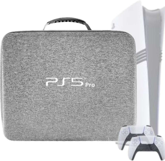 PS5 Pro Carrying Case – Hard Shell Travel Storage Bag for PlayStation 5 Pro Console with Compartments for 2 Controllers & Accessories Games Corner 