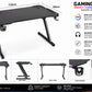 XOVO Carbon Fiber RGB Gaming Table (Z Shaped) 120 × 60 × 74 cm with Cup Holder & Phone Holder