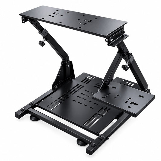 Adjustable Foldable Racing Simulator Cockpit Stand for Steering Wheel Pedals and Shifter