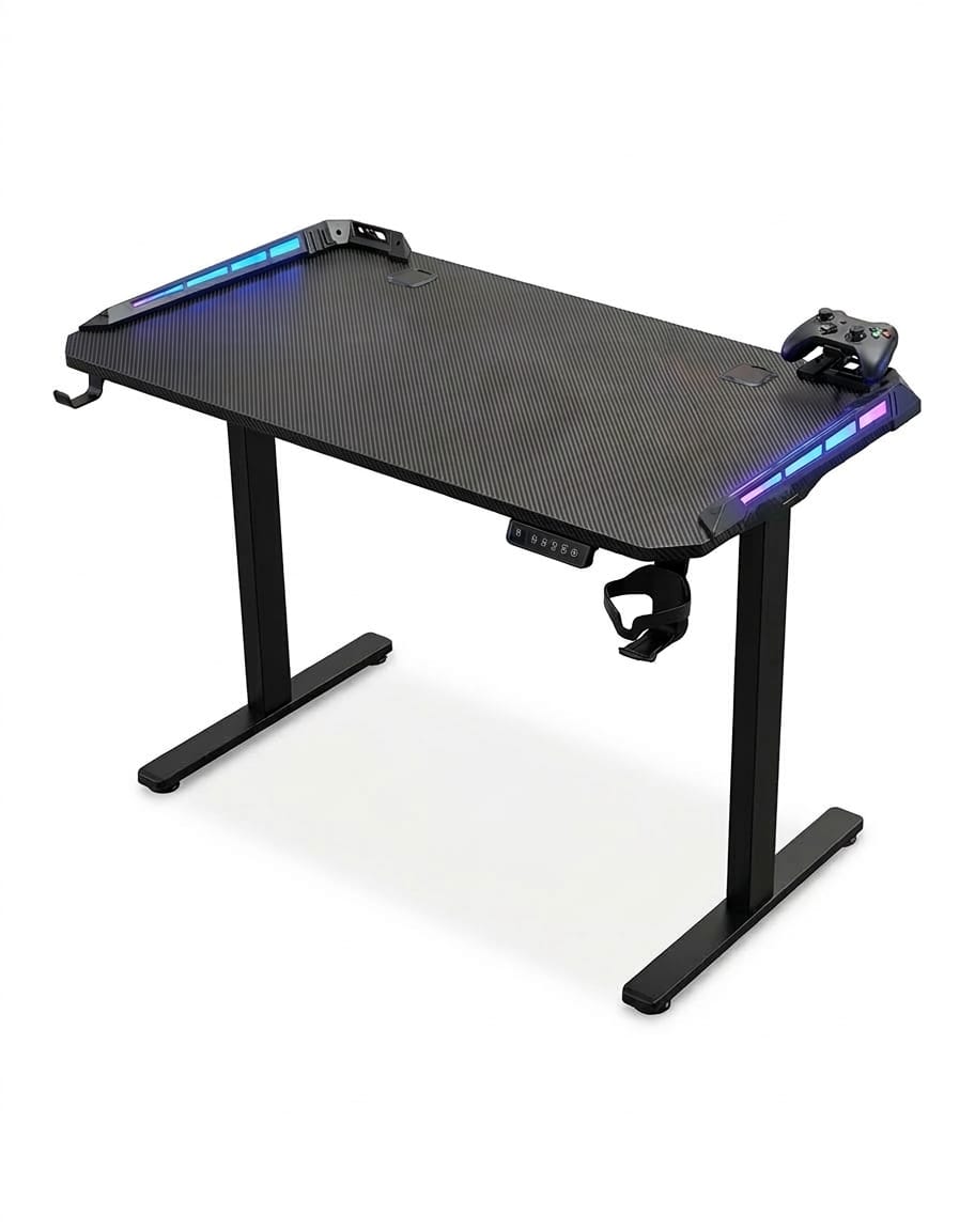 XOVO EQ-1200 Electric Height Adjustable Gaming Desk (Standard 1200×600mm Size) - Games Corner 