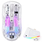 ATTACK SHARK X2 PRO Wireless Semi-Transparent Black Gaming Mouse with RGB Magnetic Charging Dock,Tri-Mode (BT/2.4G/Wired)-White