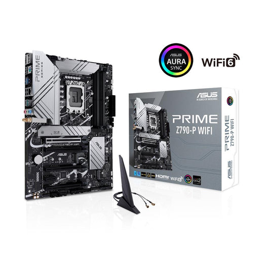 ASUS PRIME Z790-P WIFI LGA 1700 (INTEL 13TH&12TH GEN) ATX MOTHERBOARD (PCIE 5.0, DDR5, 14+1 POWER STAGES, 3X M.2, WIFI 6, BLUETOOTH V5.2, 2.5GB LAN, FRONT PANEL USB 3.2 GEN 2 TYPE-C, THUNDERBOLT 4 (USB4) SUPPORT, ARUA SYNC)