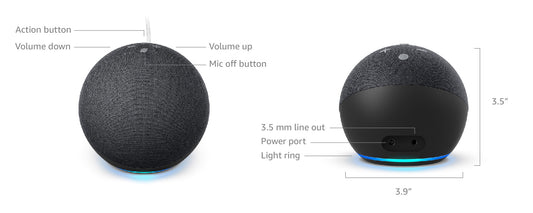 Echo Dot (4th generation) Smart speaker with Alexa | Charcoal