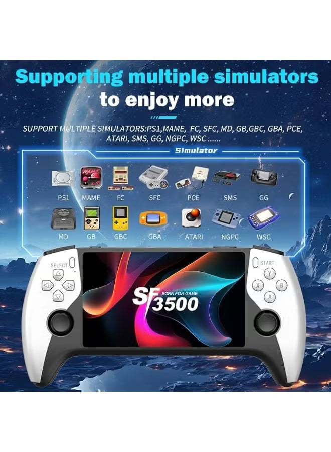 SF3500 Retro Handheld Game Console - White/Black