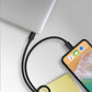 Powerology USB-C to Lightning Cable,PD60W, MFI Approved Connector,3M Cable Length,30000+ Bends, Black,P3BCLBK