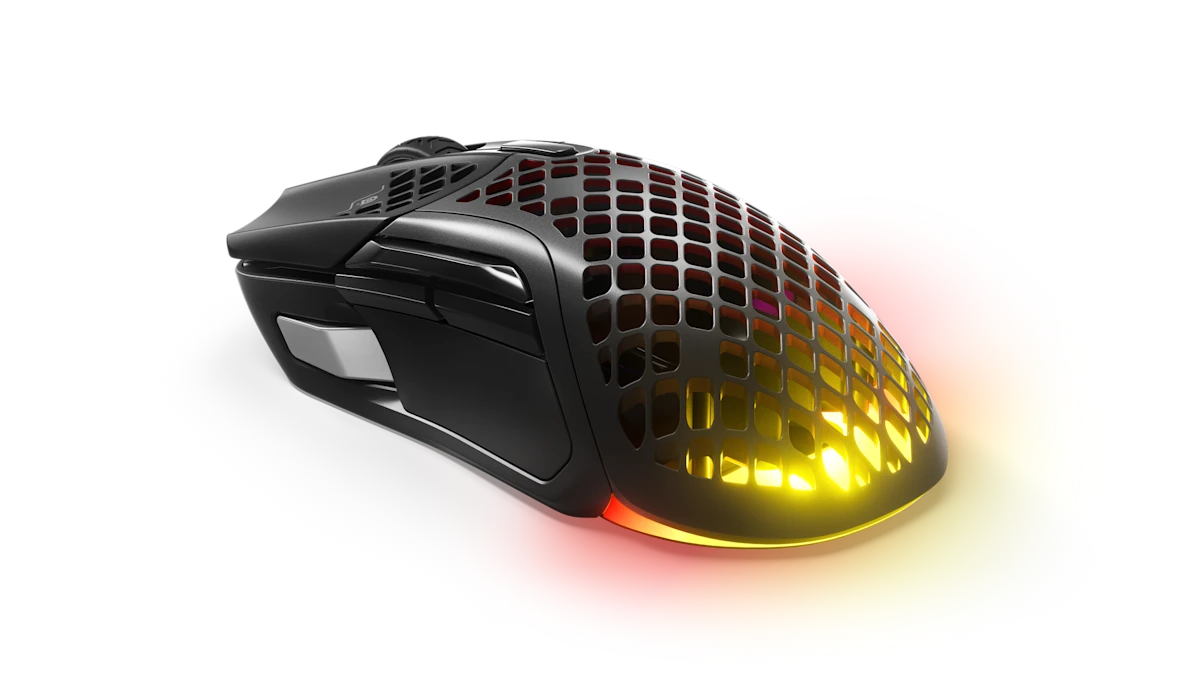 SteelSeries Aerox 5 Wireless RGB Optical Gaming Mouse With 9 Programmable Buttons -Black