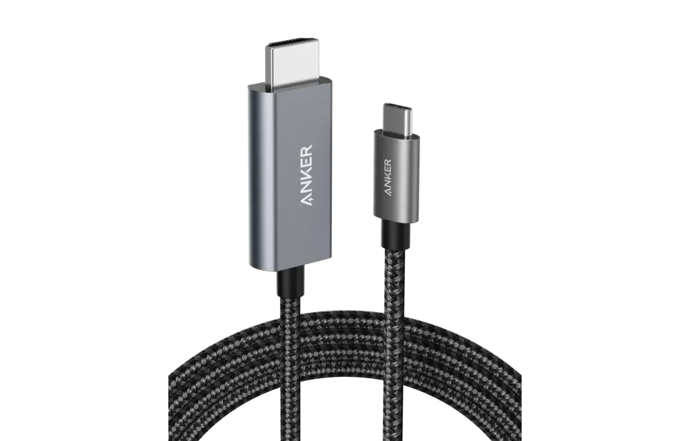 Anker Powerline Usb-C To Hdmi Nylon Cable 6Ft Black, A8730H11