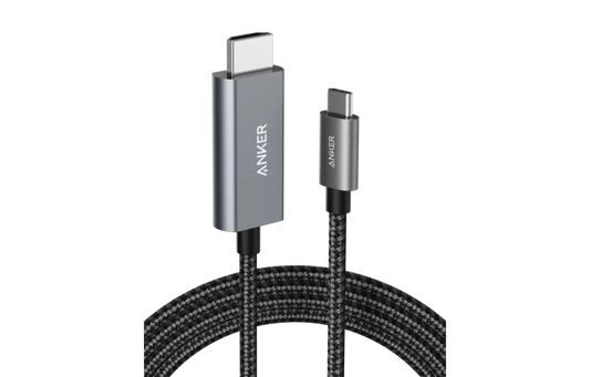 Anker Powerline Usb-C To Hdmi Nylon Cable 6Ft Black, A8730H11