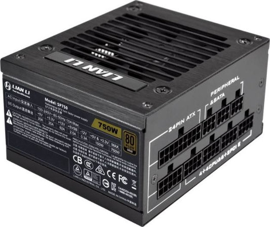 Lian Li SP750 750W 80 Plus Gold Certified Power Supply, Fully Modular, Active PFC, SFX Form Factor | G89.SP750B.00UK-GC