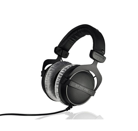 beyerdynamic DT 770 Pro 80 Ohm Over-Ear Studio Headphones in Gray. Enclosed design, wired for professional recording and monitoring
