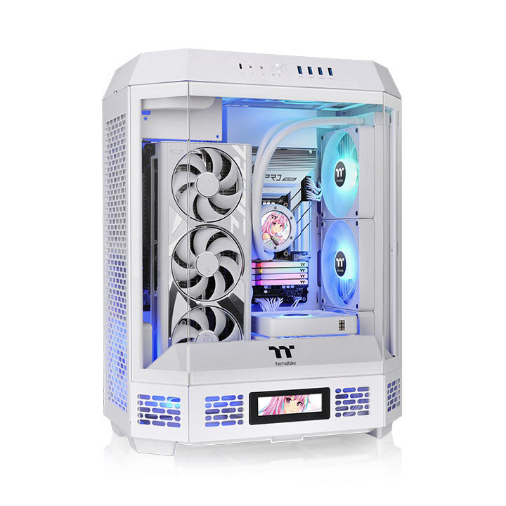 Thermaltake The Tower 600 Mid Tower Chassis,Hidden Connector,White-GC