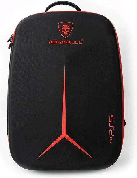 DeadSkull PS5 Carrying Backpack, Polyester & EPE Material, Canvas Shell, Dacron Lining, Shockproof, Dustproof, Black