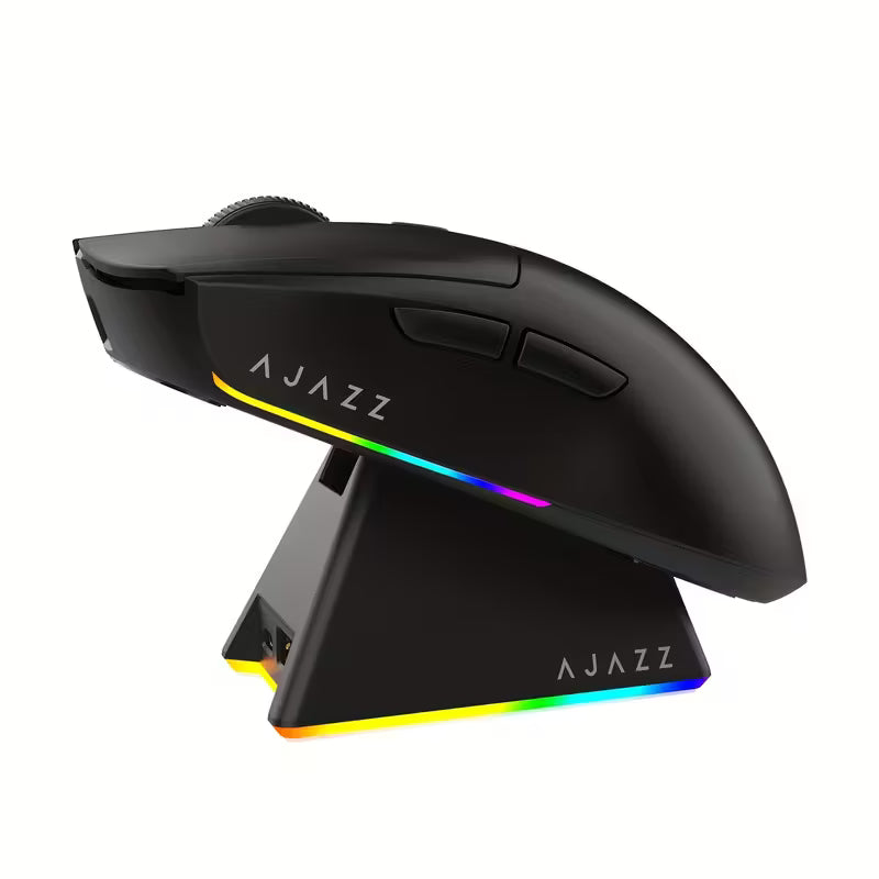 AJAZZ AJ139V2 MC Wireless 1000Hz Mouse - Suitable for Gaming And E-Sports - Supports 2.4G/Wired - Lightweight Weighs about 66G, More Comfortable in Hand, Mouse + Charging Dock