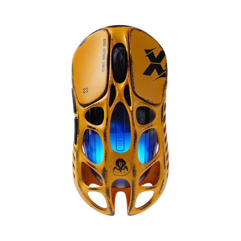 GRAVASTAR MERCURY X PRO GM+8K Special Edition Battle  Worn-Yellow MAGNESIUM ALLOY WIRELESS GAMING MOUSE,GSX  PRO_YLW