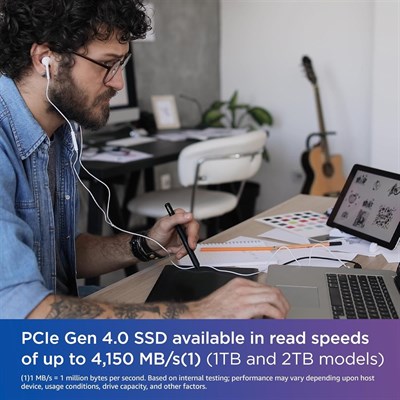 WD Blue SN580 NVMe™ SSD 500GB WDS500G3B0E PCIe Gen4 x4 M.2 2280