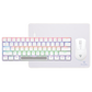 GamerTek Alpha Pack 3-in-1 Gaming Bundle White - Mechanical Keyboard, Gaming Mouse & Mouse Pad