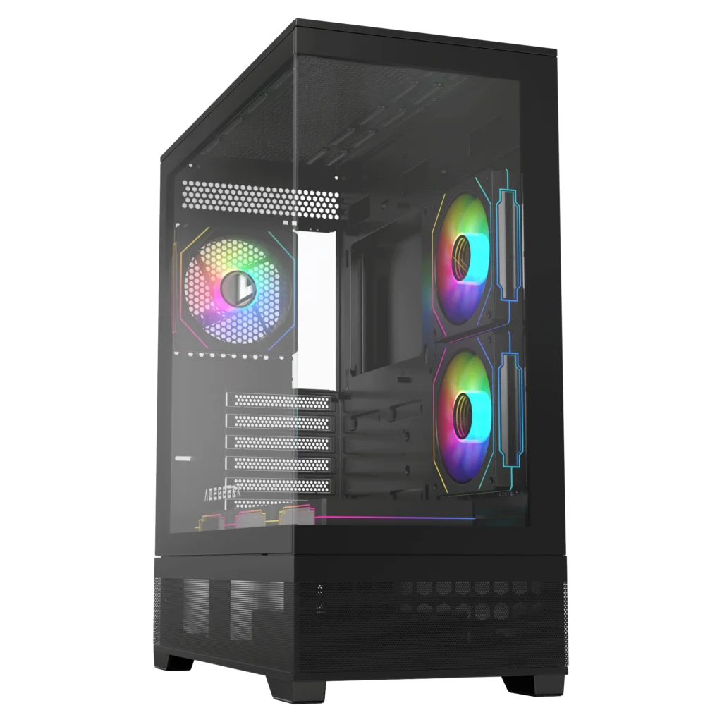 AceGeek Cruiser L460 Computer Case, Up to 360mm Radiator & 9x Fan Support, 0.7mm Tempered Glass.
