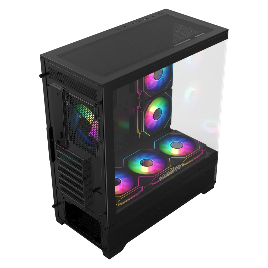 AceGeek Cruiser L460 Computer Case, Up to 360mm Radiator & 9x Fan Support, 0.7mm Tempered Glass.