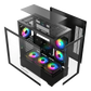 AceGeek Cruiser L460 Computer Case, Up to 360mm Radiator & 9x Fan Support, 0.7mm Tempered Glass.