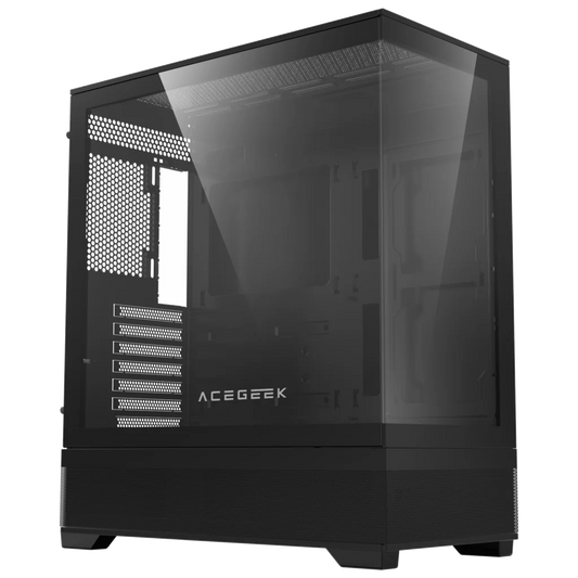 AceGeek Cruiser L460 Computer Case, Up to 360mm Radiator & 9x Fan Support, 0.7mm Tempered Glass.
