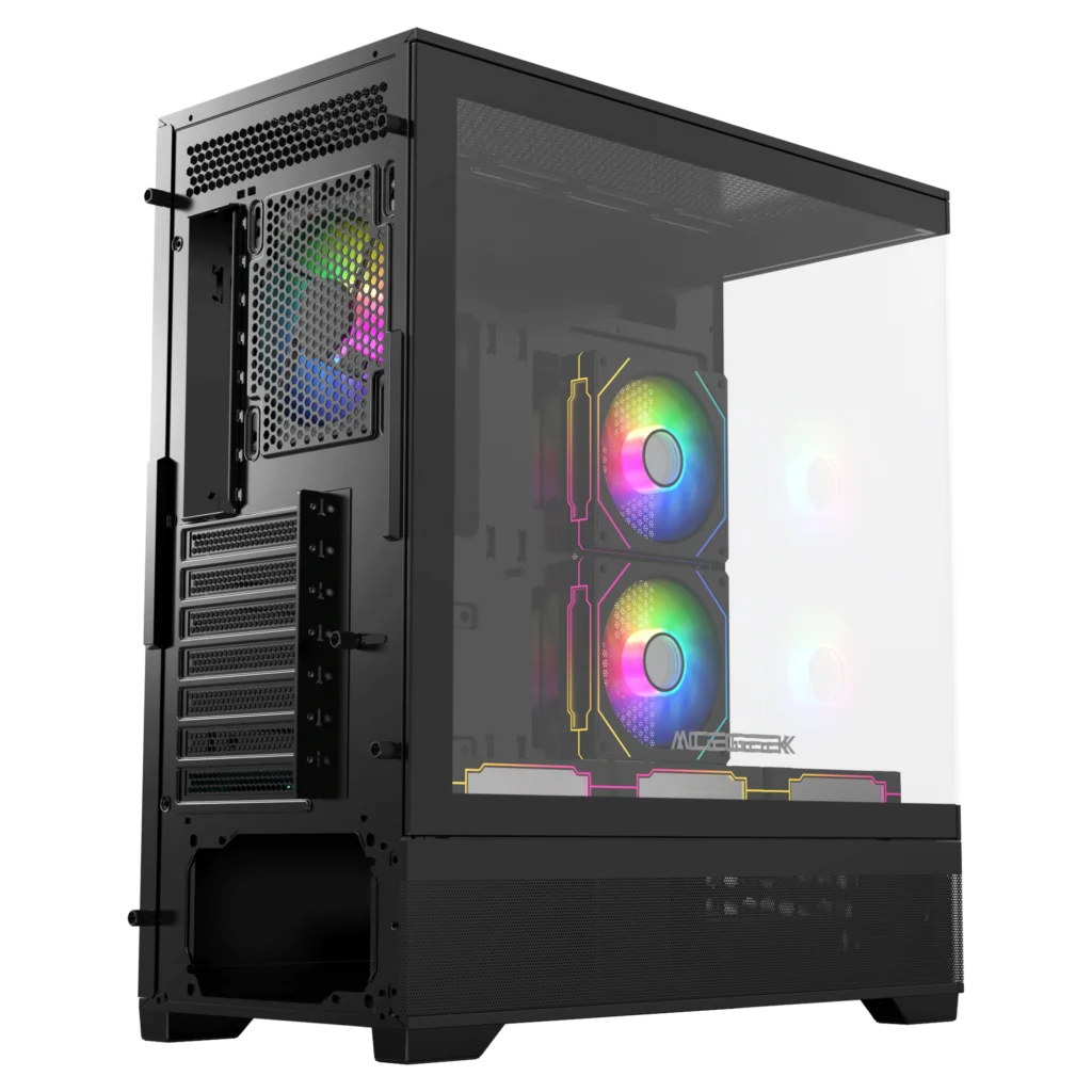 AceGeek Cruiser L460 Computer Case, Up to 360mm Radiator & 9x Fan Support, 0.7mm Tempered Glass.