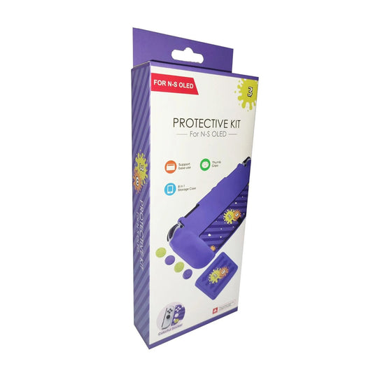 Protective Kit For N-Switch Oled Splatoon Pattern.