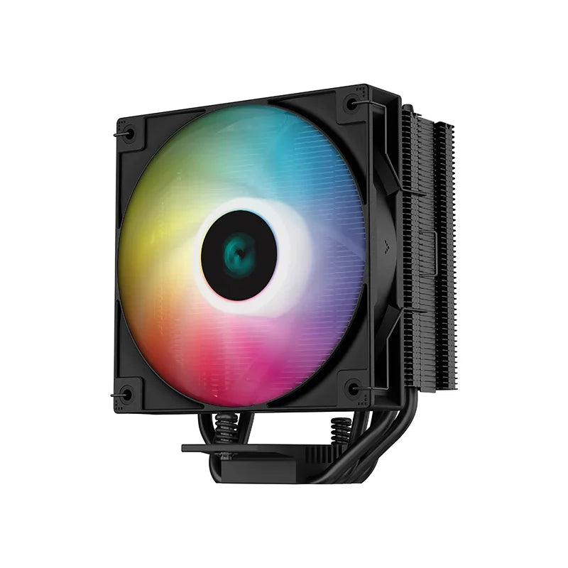 DeepCool AG400 BK ARGB Single Tower 120mm CPU Cooler, 2000 RPM Fan Speed, 75.89 CFM Airflow, ARGB LED, 3.36W Power, ≤31.6 dB(A) Fan Noise, LGA1700/1200/AM5/AM4 Black | R-AG400-BKANMC-G-2