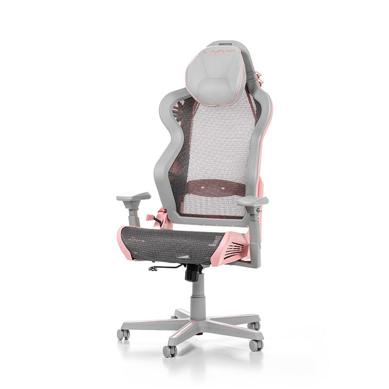 DXRacer Air Gaming Chair, Ultra-Breathable Mesh, 3D Armrests-Grey and Pink