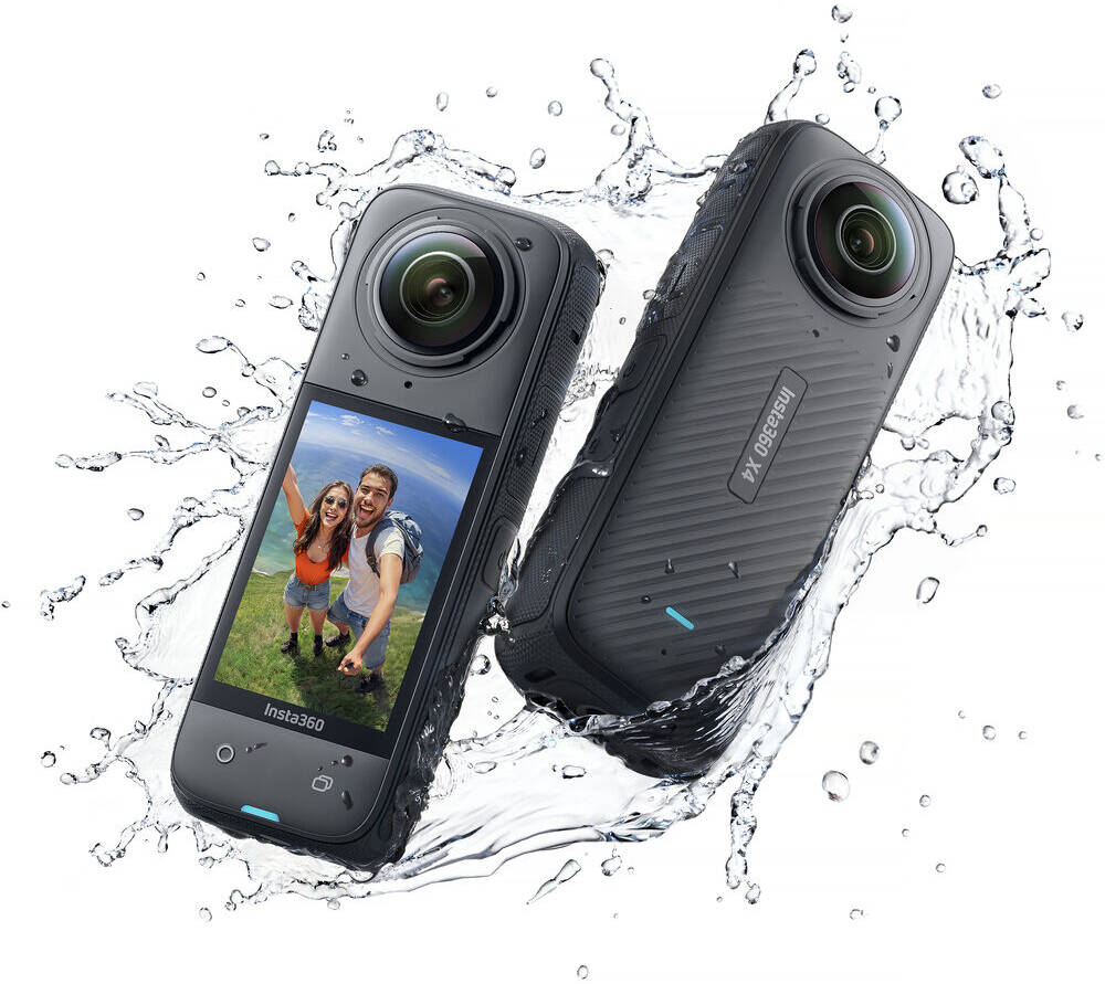 Insta360 X4 Standard Bundle - Waterproof 8K 360 Action Camera, 4K Wide-Angle Video, Invisible Selfie Stick Effect, Removable Lens Guards, 135 Min Battery Life, AI Editing, Stabilization