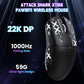 ATTACK SHARK X11SE Wireless Gaming Mouse - 63g Ultra, Wireless/2.4G/Wired, 1000Hz Polling, PAW3311 Sensor, 300mAh Battery, Right/Left Hand Compatible, Compatible with PC/Xbox/PS/Mac, RGB-Free Low-Power Mouse