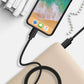 Powerology USB-C to Lightning Cable,PD60W, MFI Approved Connector,3M Cable Length,30000+ Bends, Black,P3BCLBK