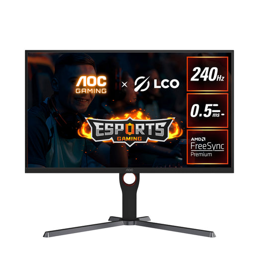 AOC Q27G3ZE Gaming Monitor, 27″ QHD IPS Display, Up to 240Hz Refresh Rate, 0.5 (MPRT) Response Time, AMD FreeSync Premium Technology, 1.07b Color Display, Black-GC